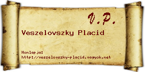 Veszelovszky Placid névjegykártya